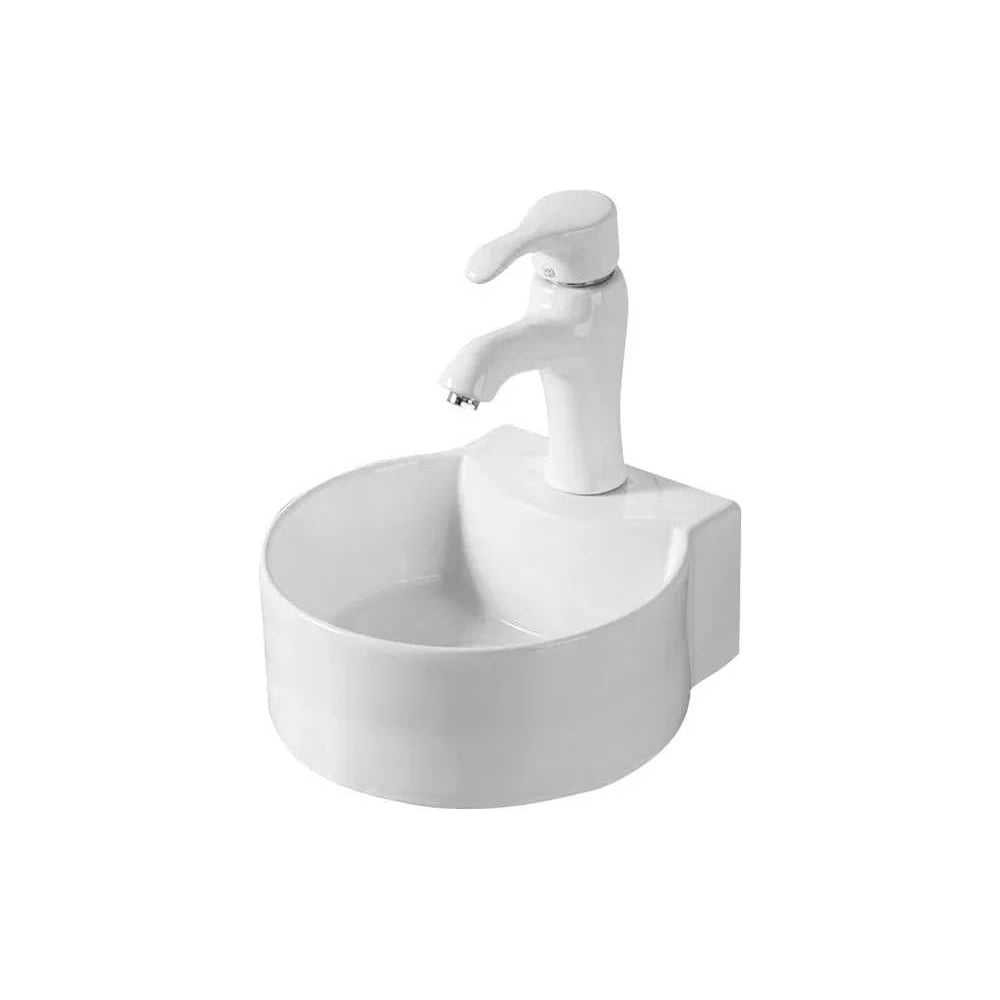 Изображение товара Раковина Gid N9134 подвесная белая круглая с глянцевой поверхностью