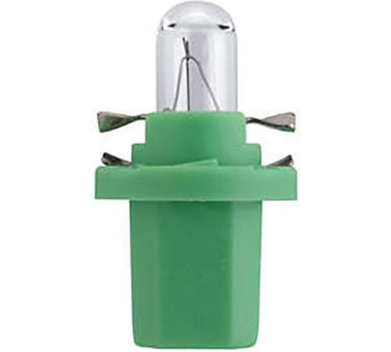Изображение товара Лампа PHILIPS 10шт/упаковка, BAX 2W (B8,5D) Green 12v - 12604CP