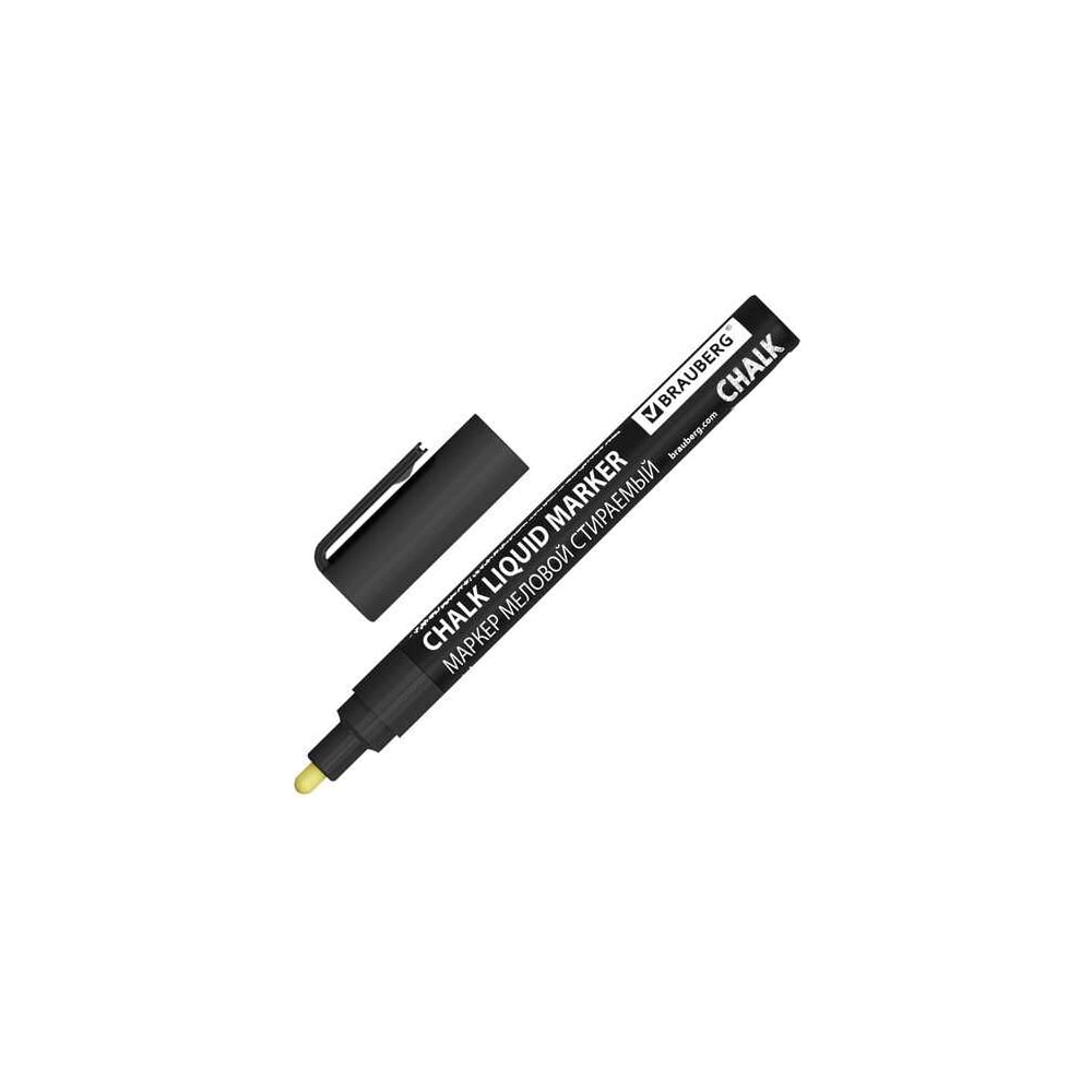 Изображение товара Маркер меловой BRAUBERG CHALK LIQUID MARKER 10 шт черный