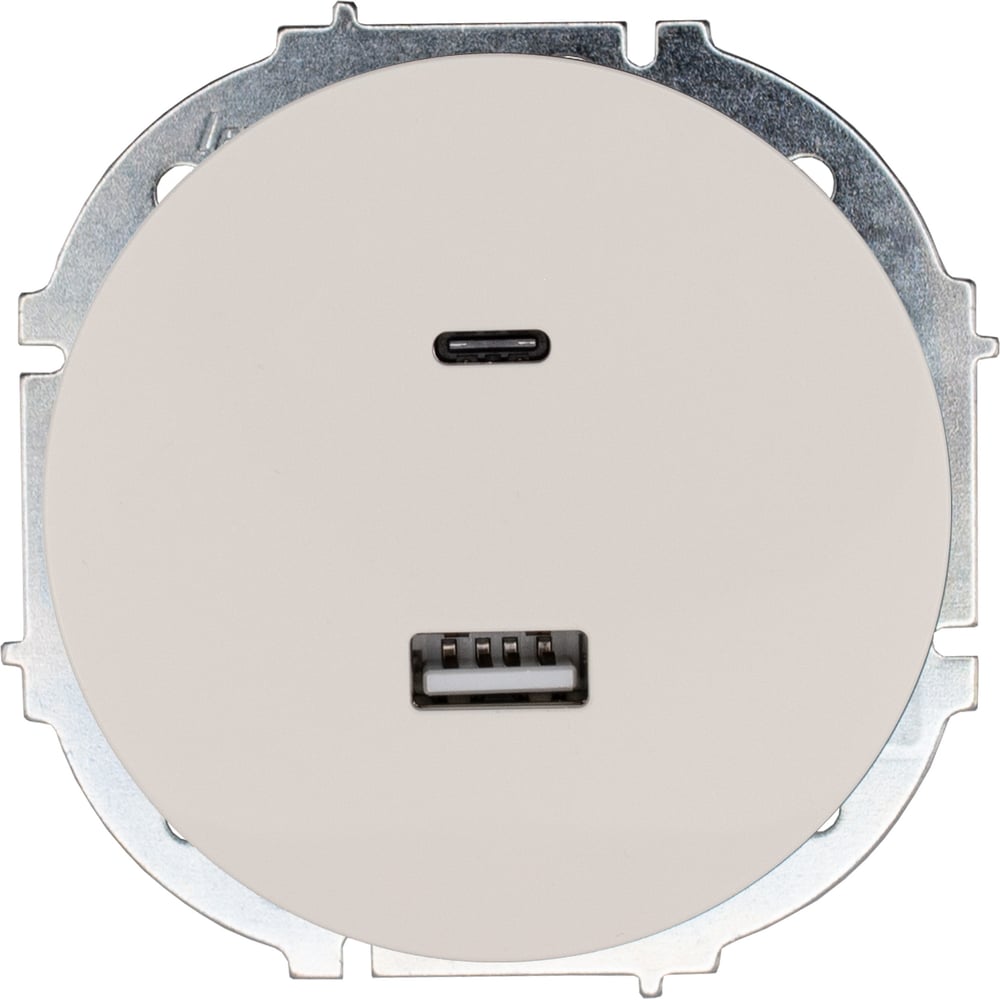 Изображение товара Розетка USB с Type C Lezard OSEN TC+ встраиваемая латунь слоновая кость