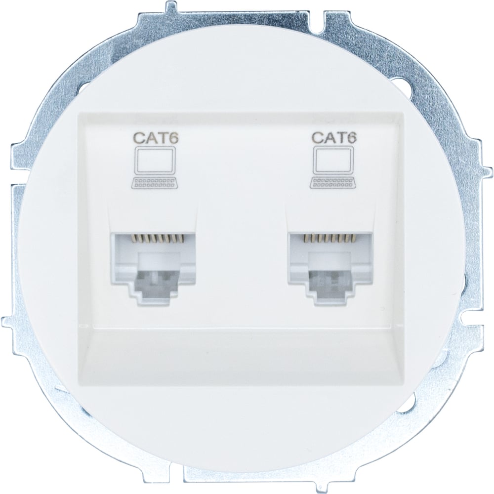 Изображение товара Компьютерная двойная розетка Lezard OSEN, Cat 6, белая