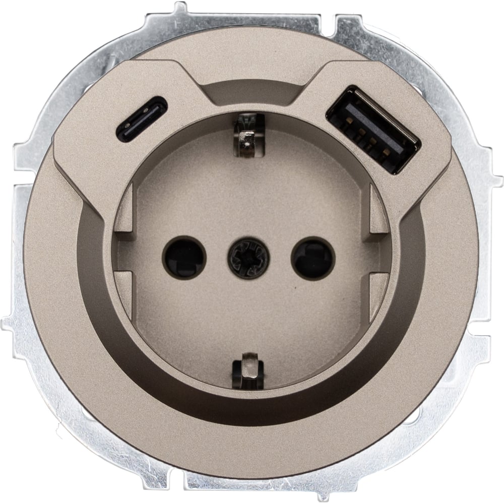 Изображение товара Розетка Lezard OSEN с USB разъемом и заземлением