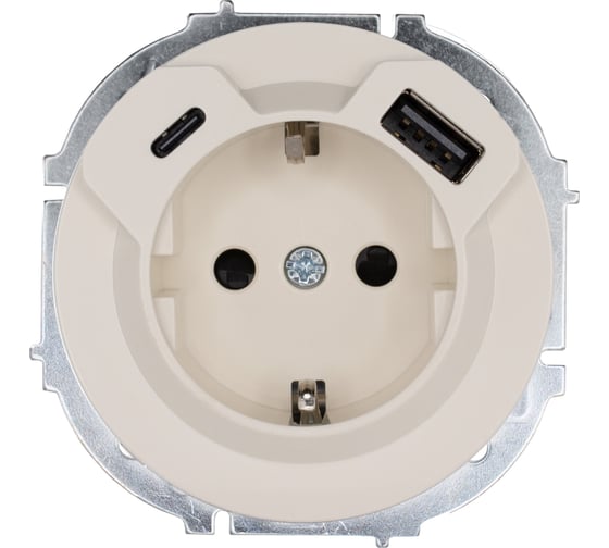 Изображение товара Розетка с/з TC + USB разъем Lezard OSEN слоновая кость 743-9088-181TC