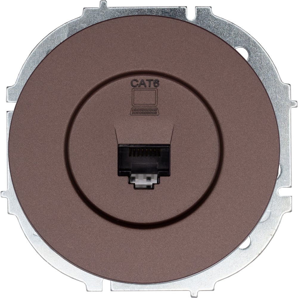 Изображение товара Компьютерная розетка Lezard OSEN 743-7388-140 шоколад IP20 Cat6