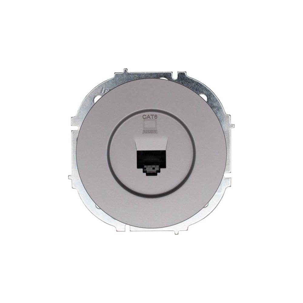 Изображение товара Розетка компьютерная Lezard OSEN серый матовый, встроенная, IP20