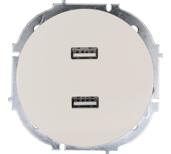 Изображение товара Розетка 2-ая USB разъем Lezard OSEN слоновая кость 743-9088-192