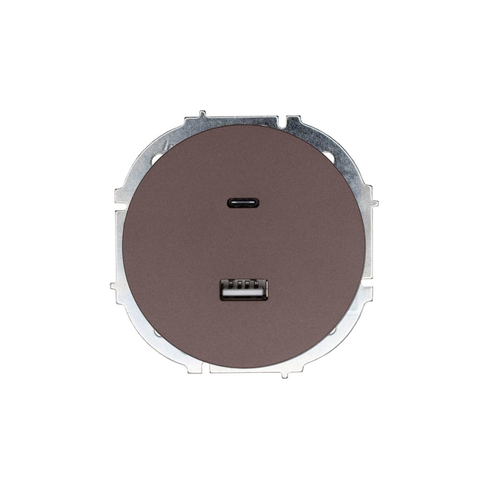 Изображение товара Розетка USB Lezard OSEN TC+ с разъемом Type C, шоколад