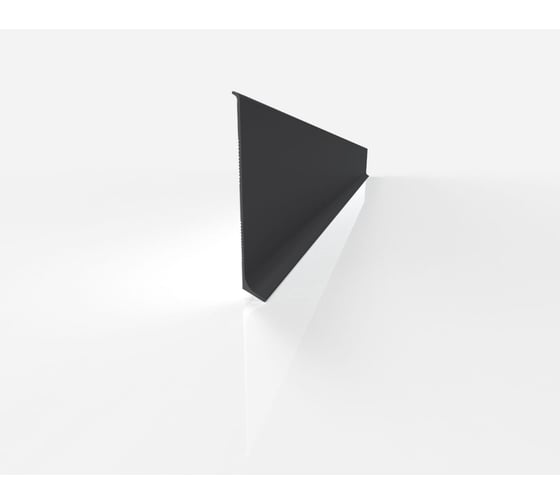 Изображение товара Плинтус алюминиевый Диал 80 мм 3 000 - 6063 Т6, RAL 9005, глубокий черный матовый 4687207099424