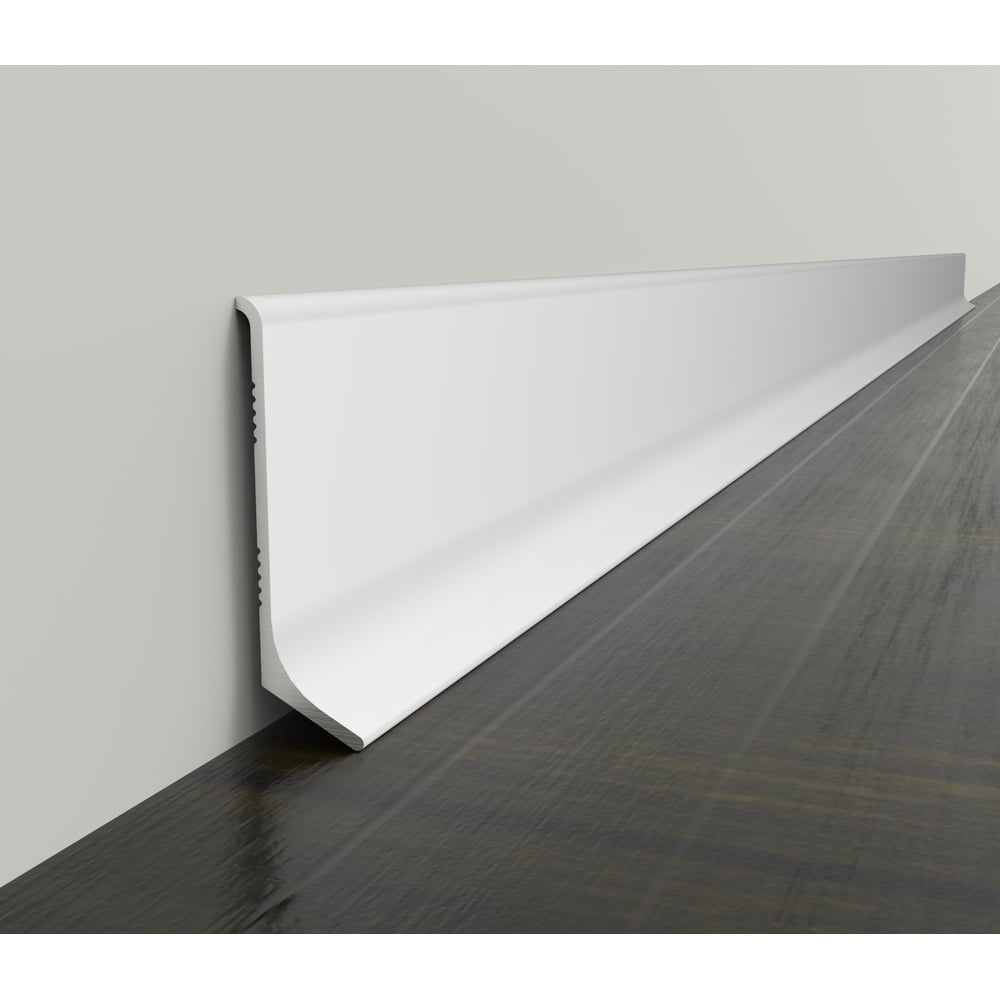 Изображение товара Алюминивый плинтус Диал 80 мм RAL 9016 белый матовый