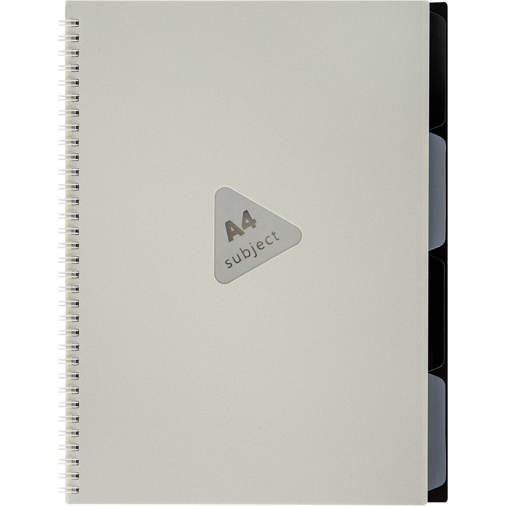 Изображение товара Тетрадь-обложка BRAUBERG пластик А4 80л гребень, 4 разделителя, клетка, бежевый