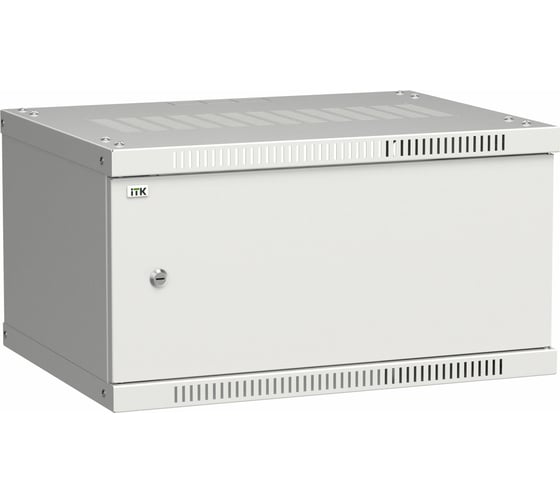 Изображение товара Шкаф ITK LINEA WE 6U 600x450мм дверь металл серый LWE3-06U64-MF