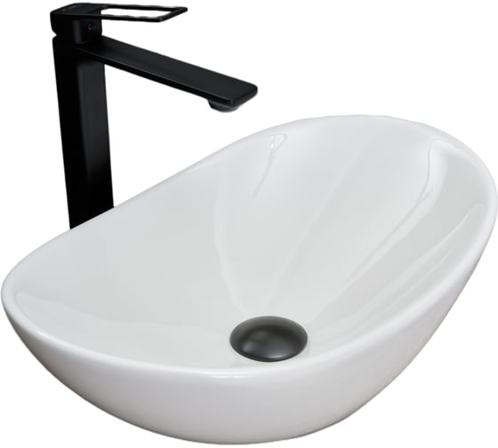 Изображение товара Раковина накладная Gid N9133 белая 48x30.5x14.5 51201