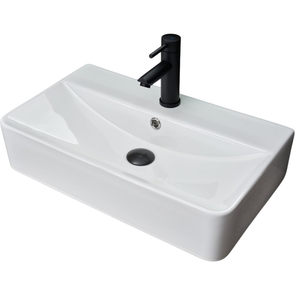 Изображение товара Раковина накладная Gid N1344 белая 61x35.5 см