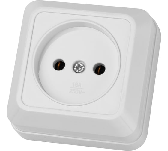 Изображение товара Розетка TDM ELECTRIC 2П открытой установки IP20 10А 250В керамика белая "Ладога" SQ1801-0110