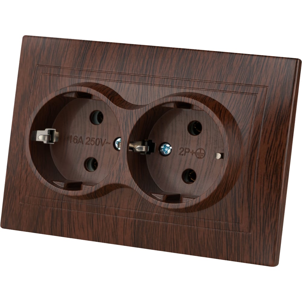 Изображение товара Розетка TDM ELECTRIC двойная 2П+З 16А 250В "ЭКО" серия Таймыр SQ1814-0314