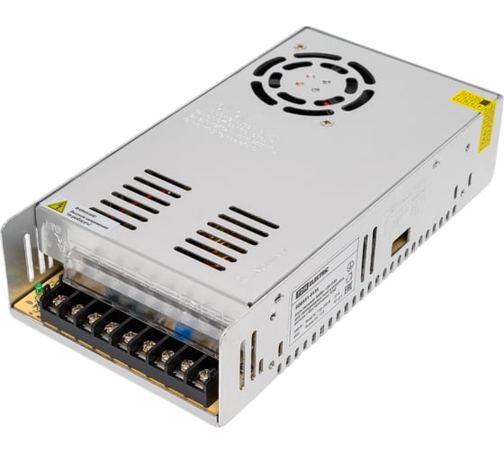 Изображение товара Блок питания TDM 360Вт-12В-IP20 для светодиодных лент и модулей, металл, с вентилятором  SQ0331-0135