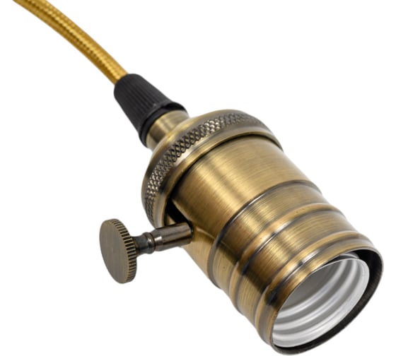 Изображение товара Патрон TDM Е27 с выключателем с подвесом 1 м, металлический "Лофт", бронза SQ0335-0074