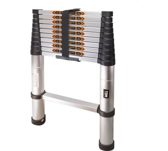 Изображение товара Алюминиевая телескопическая лестница TDM ELECTRIC ЛТ-11 Алмаз 11 ступеней SQ1028-0401