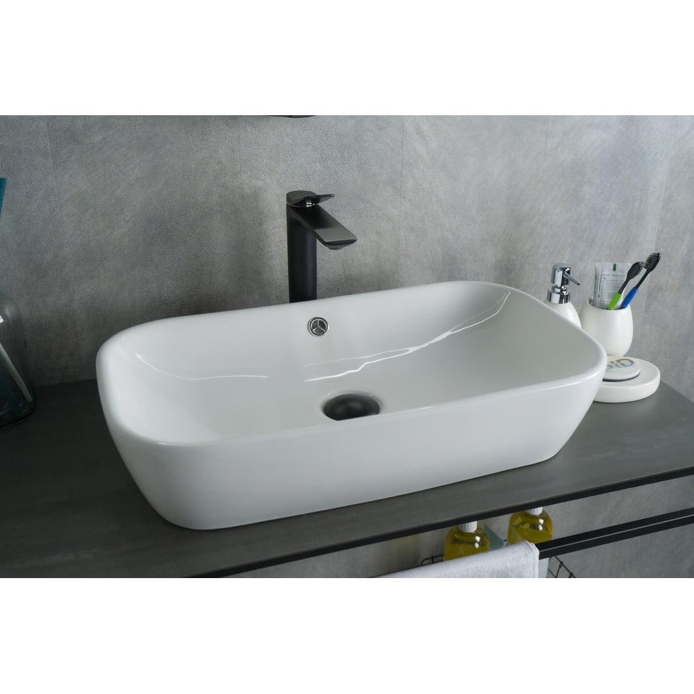 Изображение товара Раковина Gid N9217 накладная белая 61x34x13.5 современная ванна