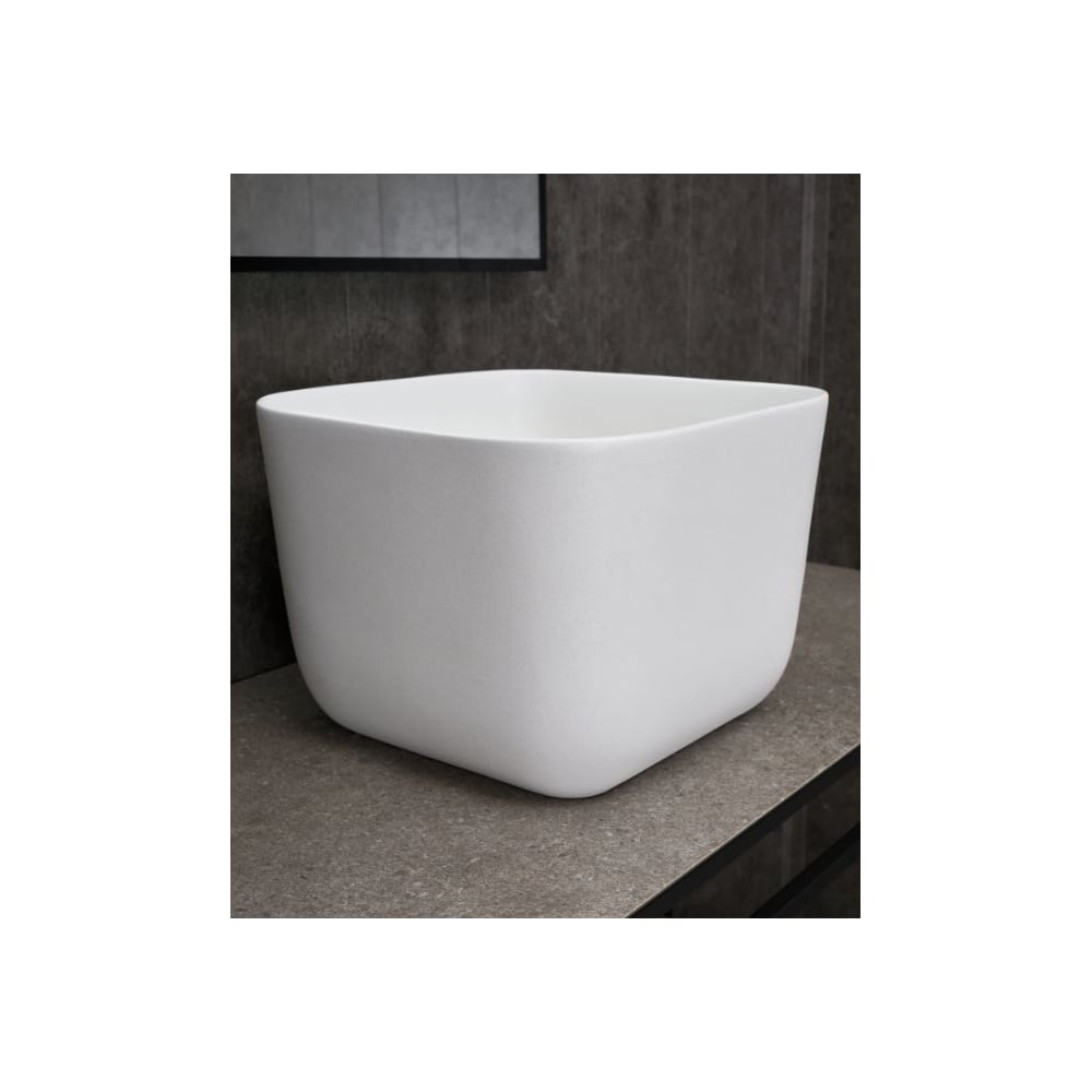 Изображение товара Накладная раковина Gid N9301wg белая 36x36 см серия Creativo