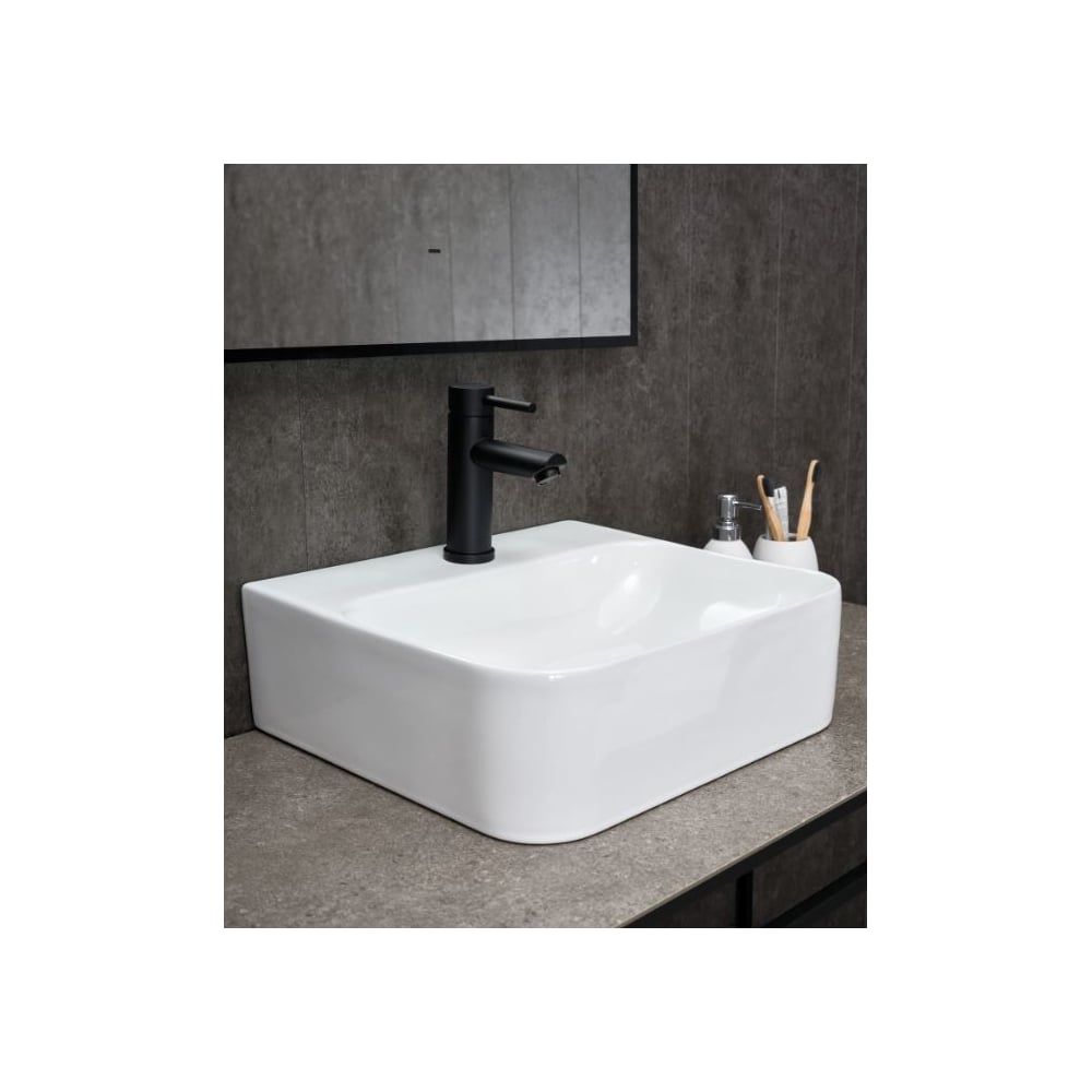 Изображение товара Раковина Gid N9257 накладная белая 43x39x13 современный дизайн