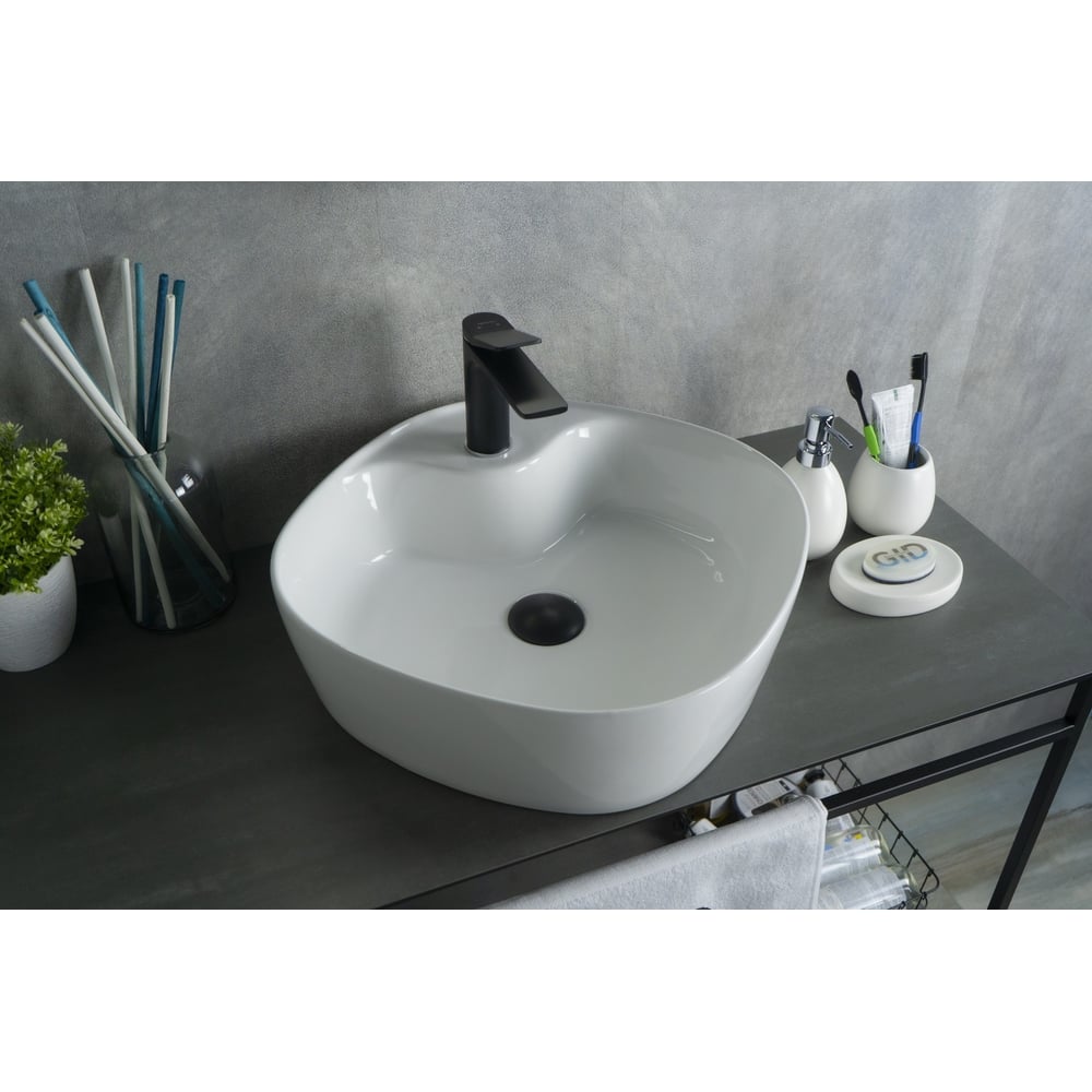 Изображение товара Раковина Gid N9442 накладная белая 44x44x14 современная модель