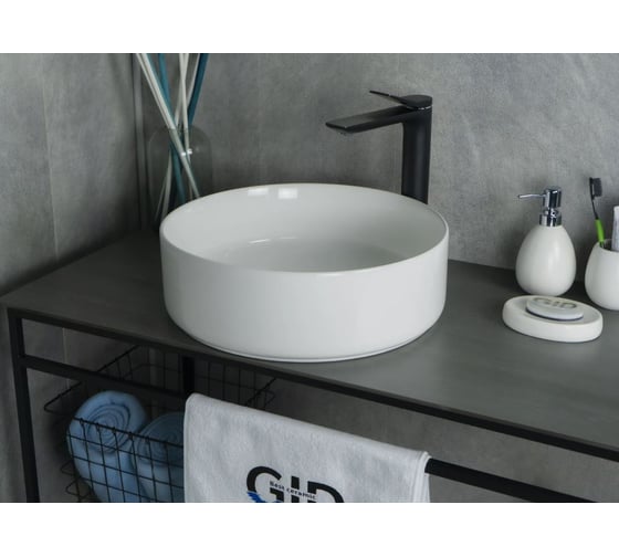 Изображение товара Раковина Gid N9424 накладная белая 40x40x12 51179