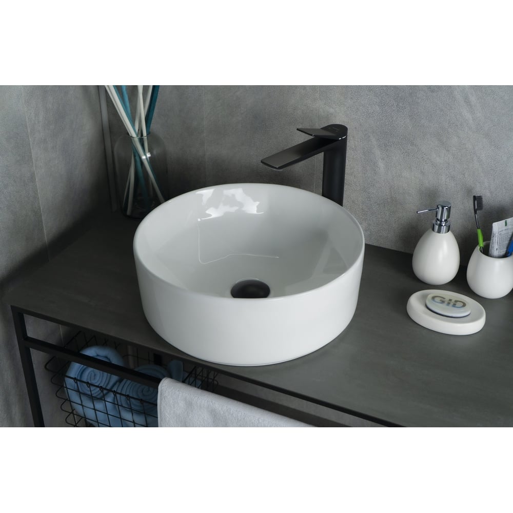 Изображение товара Раковина Gid N9425 накладная белая 40x40 см