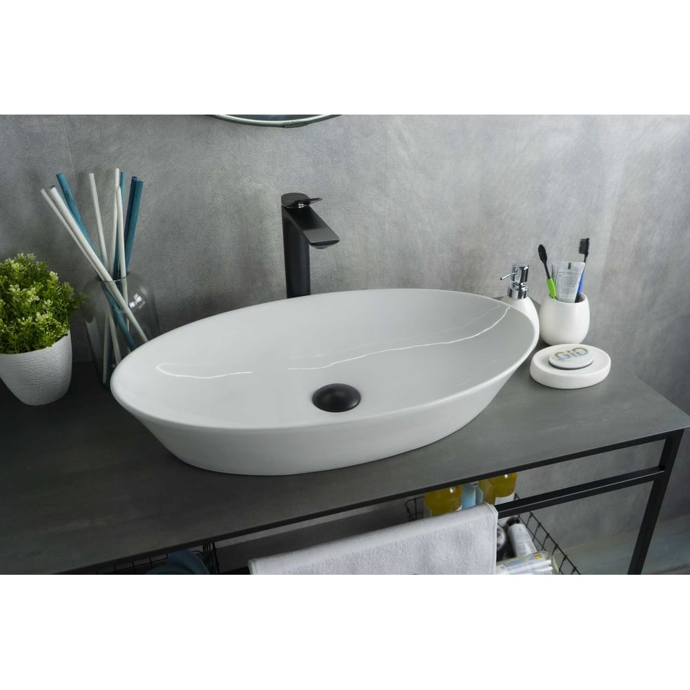 Изображение товара Раковина Gid N9397 накладная белая 61x37x12 современная интерьерная модель