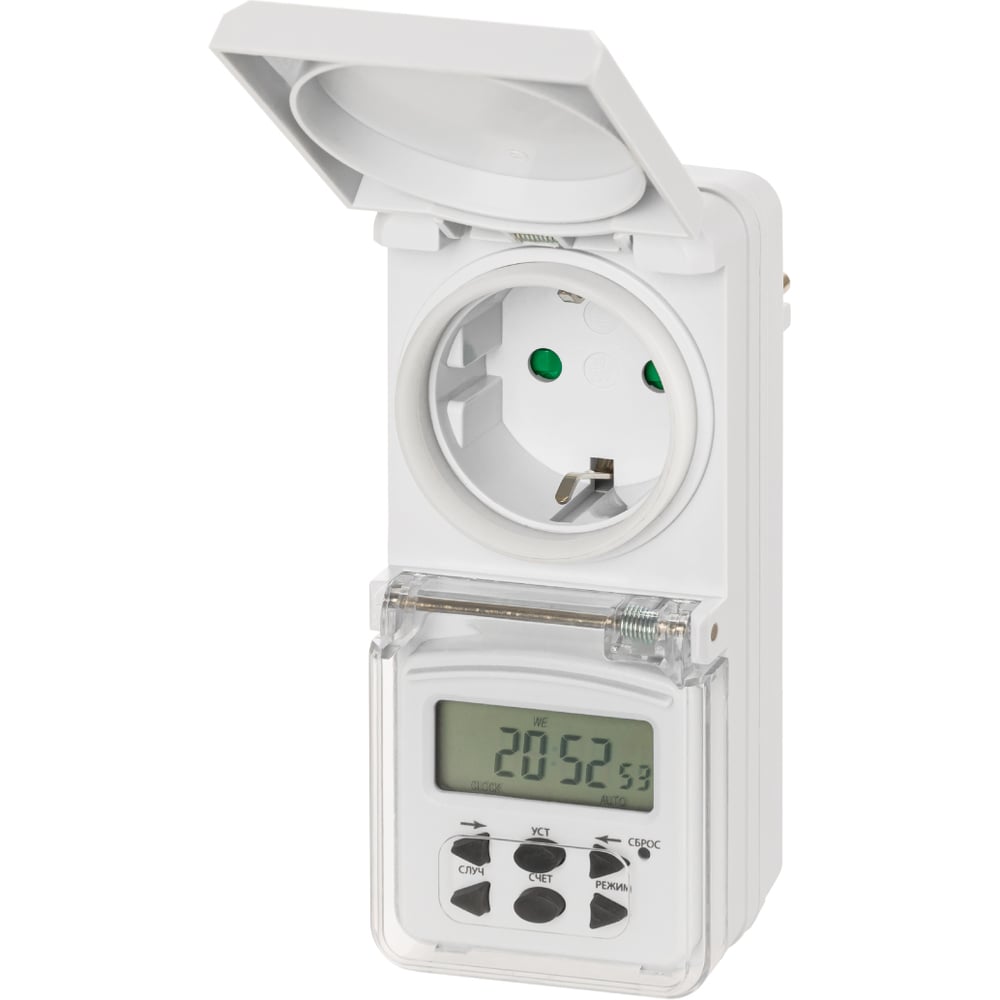 Изображение товара Розеточный таймер TDM ELECTRIC ТРЭ-02-1 недельный IP44 защита от влаги