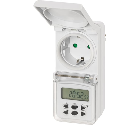 Изображение товара Розеточный таймер TDM ELECTRIC ТРЭ-02-1 мин/7дн-10on/off-8А-IP44 недельный, защита от влаги SQ1506-0005