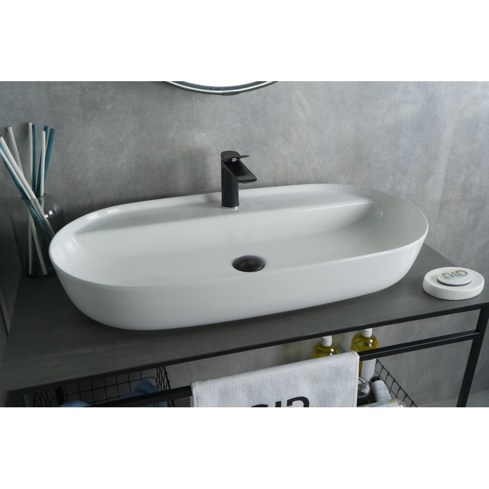 Изображение товара Раковина Gid N9347 накладная белая 81x41x14 51190