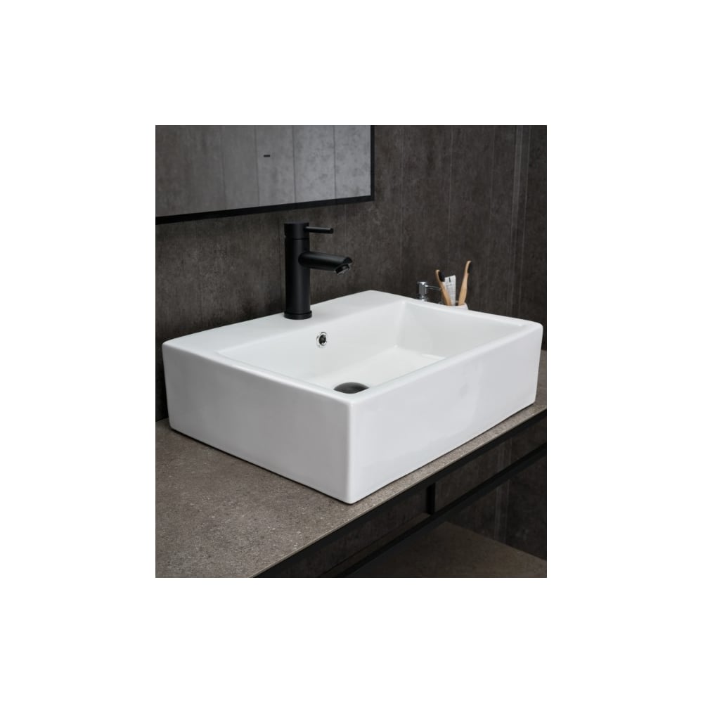 Изображение товара Накладная раковина Gid N9153 белая 53x41x15 см для ванной