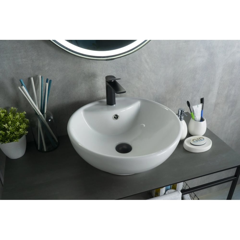 Изображение товара Накладная раковина Gid N9001 белая 45x45 см современный дизайн