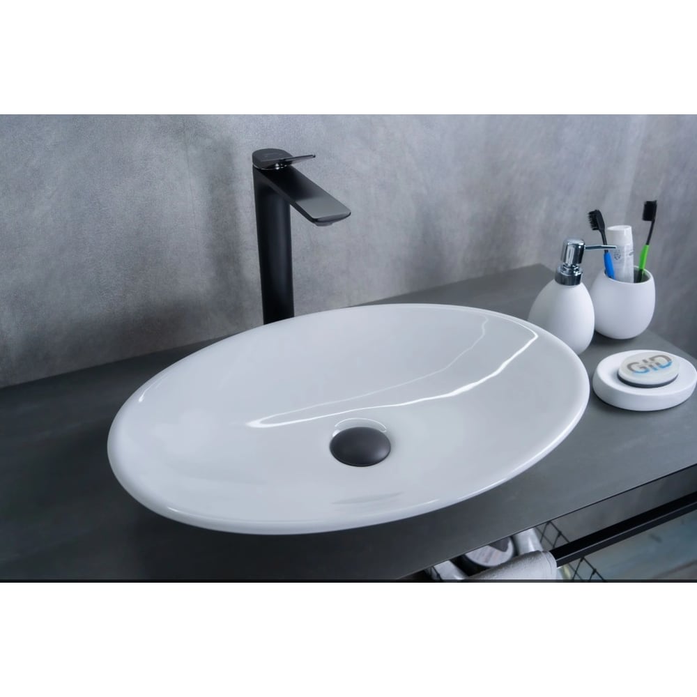 Изображение товара Накладная раковина Gid N9022 белая 50x35 см современный дизайн