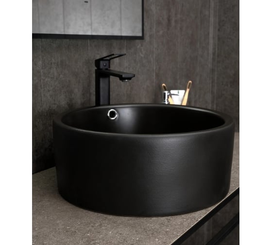 Изображение товара Раковина накладная Gid N9130bg черная графит 41.5x41.5x16.5 53382