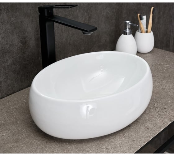 Изображение товара Раковина накладная Gid N9030ds белая 40x30x13.5 51235
