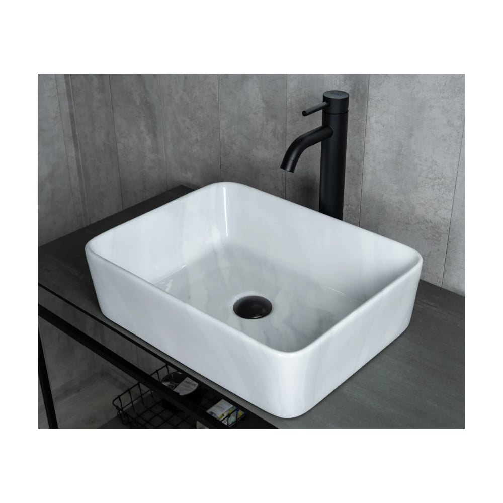 Изображение товара Глянцевая накладная керамическая раковина Gid Mnc600 48x37 см