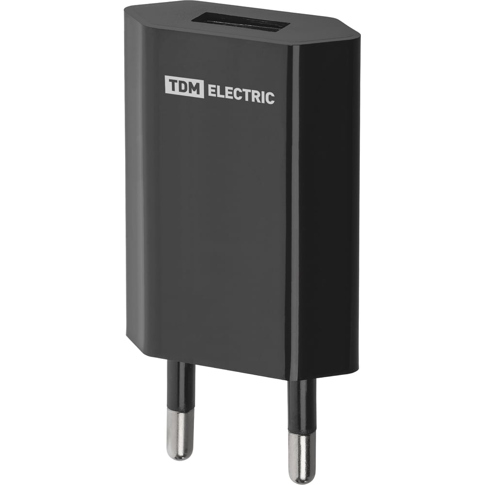 Изображение товара Сетевое зарядное устройство TDM ELECTRIC SQ1810-0002 1 USB 5В 1А черное