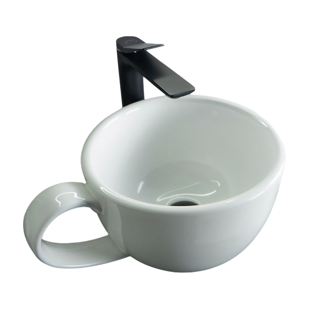 Изображение товара Раковина накладная Gid N9055 белая 40x30 см современный дизайн керамика