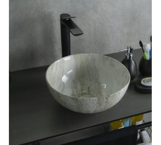 Изображение товара Раковина накладная Gid Mnc487 под камень глянцевая 32x32x14 54435