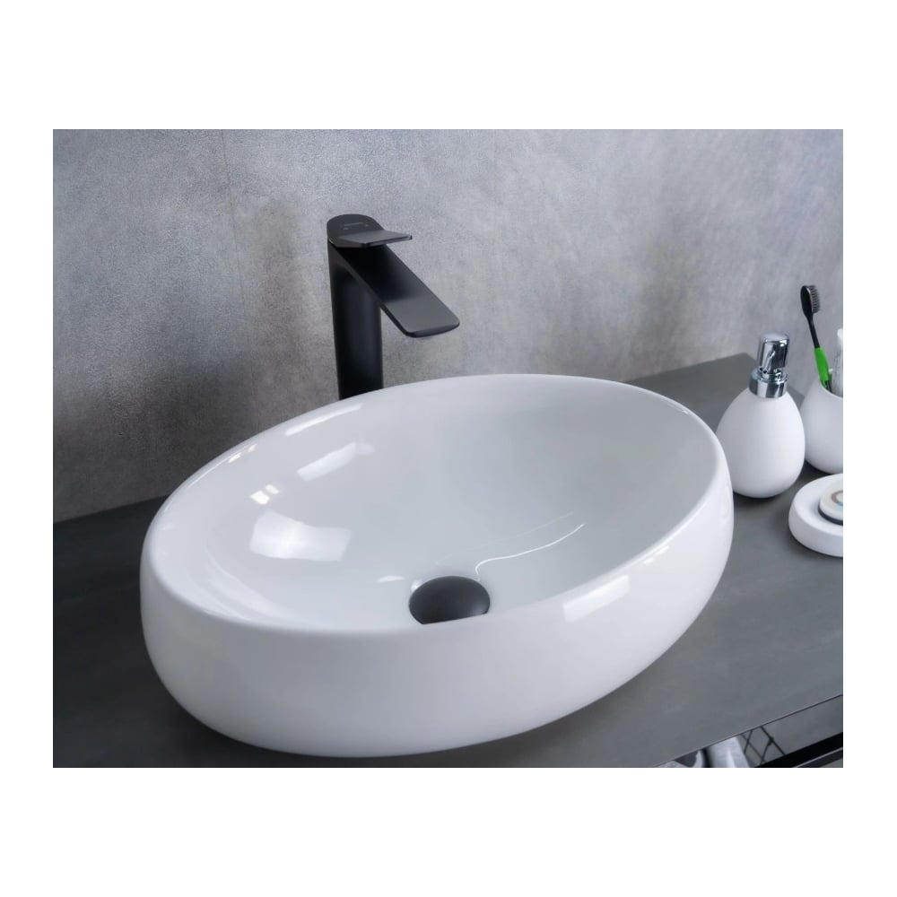 Изображение товара Накладная раковина Gid N9030b белая 48x34 см современная керамическая