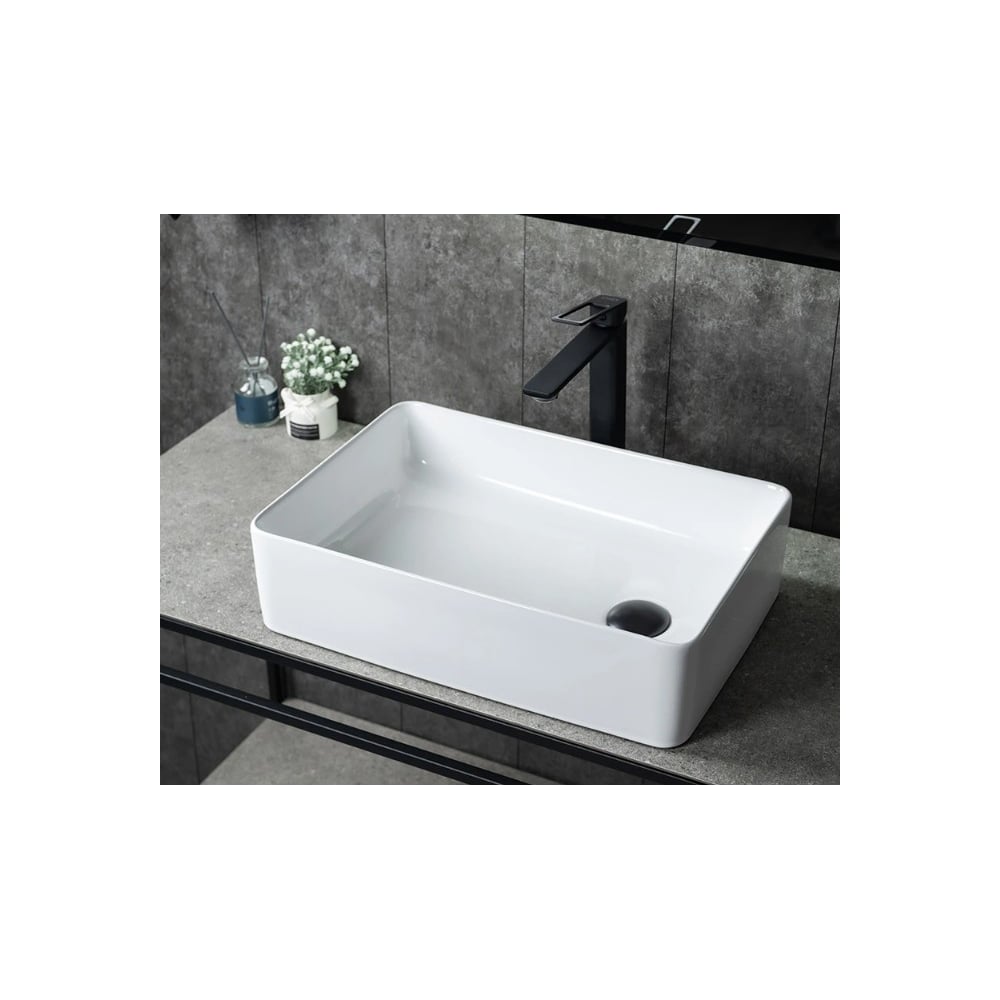 Изображение товара Раковина накладная Gid N1205 белая 50.5x34.5 см