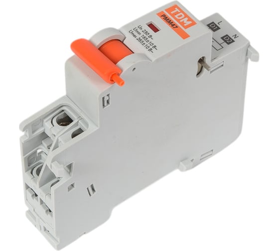 Изображение товара Расцепитель минимального и максимального напряжения TDM ELECTRIC РММ47 для ВА47-60 на DIN-рейку SQ0206-0219