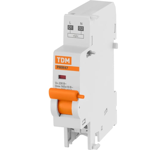 Изображение товара Расцепитель минимального и максимального напряжения TDM ELECTRIC РММ47 для ВА47-60 на DIN-рейку SQ0206-0219