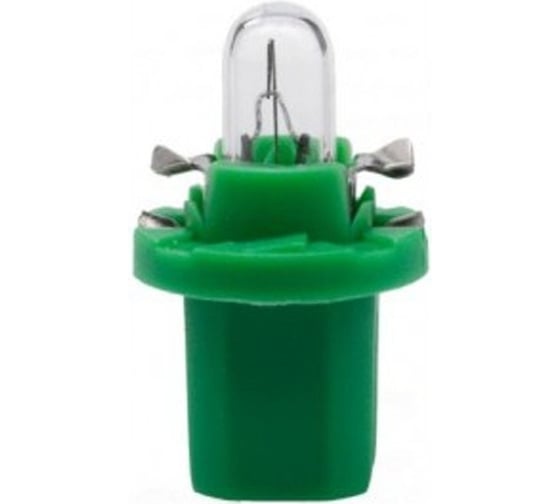 Изображение товара Лампа PHILIPS 10шт/упаковка, BAX2W (BAX8.5d/2) с зеленым патроном 12v - 12600CP