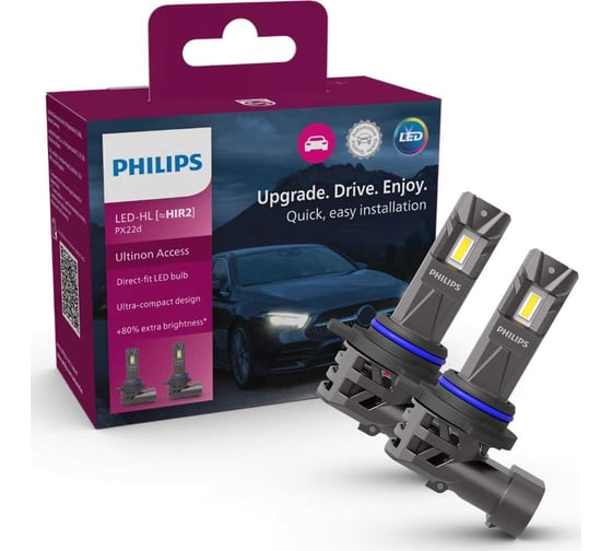 Изображение товара Лампа PHILIPS HIR2 13W (P20/22d) 12v 6000K Ultinon Access LED - (2шт) 11012U2500CX