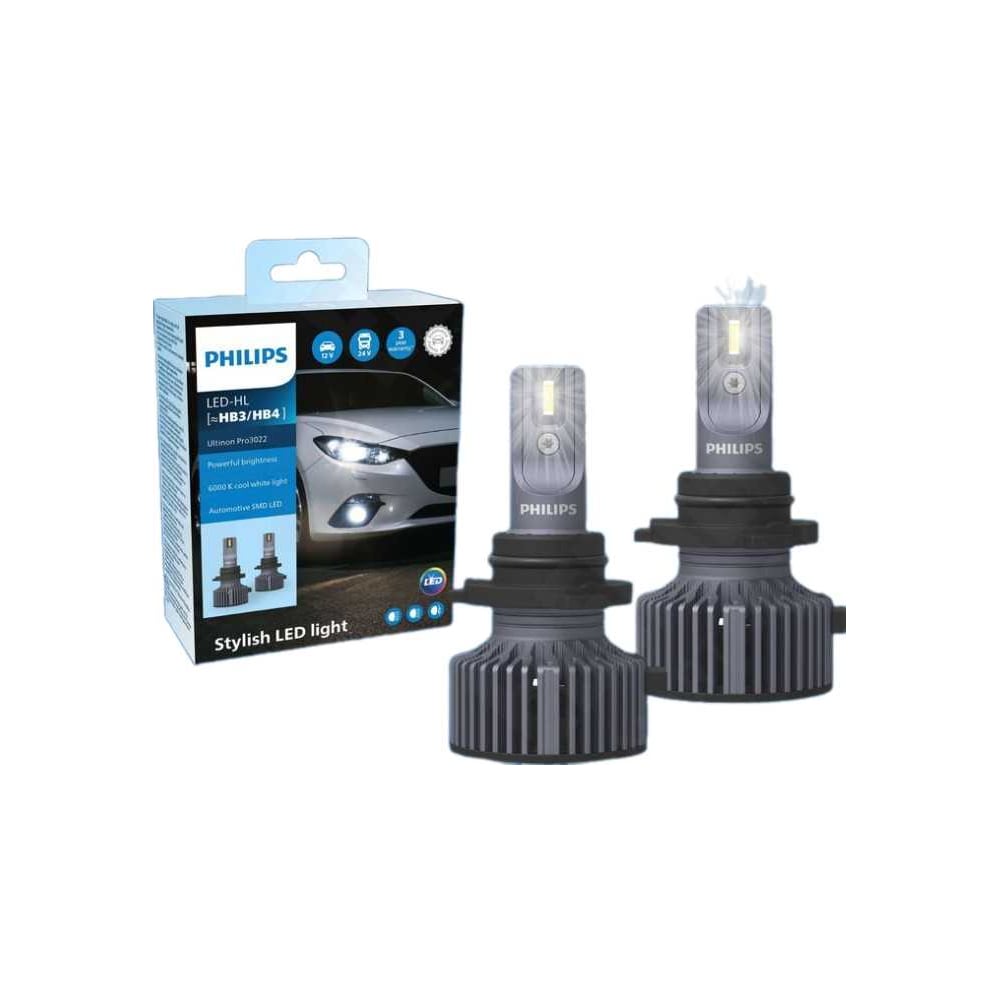Изображение товара Лампа PHILIPS HB3/HB4 25W P20/22d 12/24V 6500K Ultinon Pro3022 LED (2 шт)