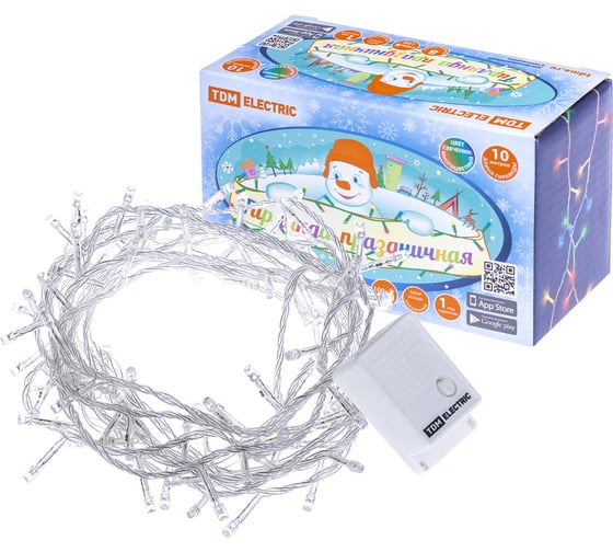 Изображение товара Светодиодная гирлянда TDM ELECTRIC СГ100M10 10 м, 8 режимов SQ0361-0037