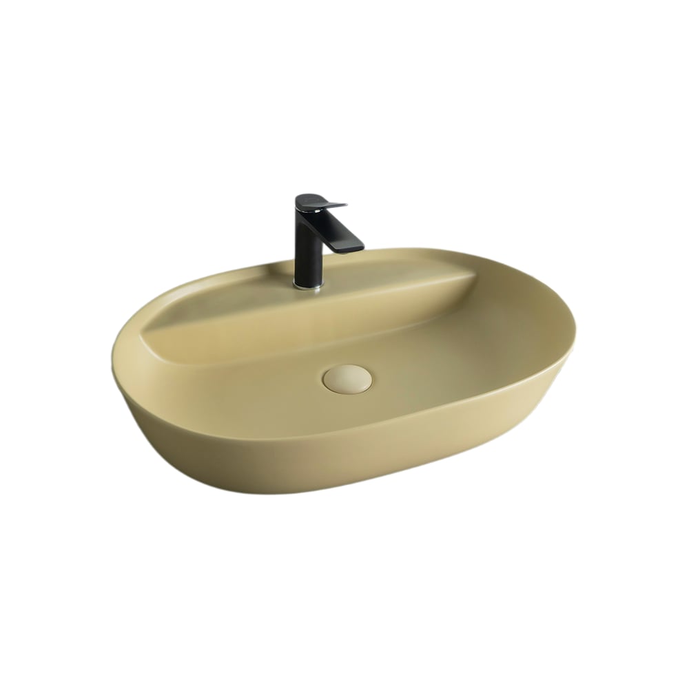 Изображение товара Раковина Gid Sr1346 накладная светло-коричневая матовая 61x41x14 см